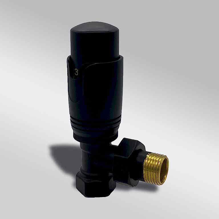 1/2 Mat Siyah Termostatik Radyatör Vanası