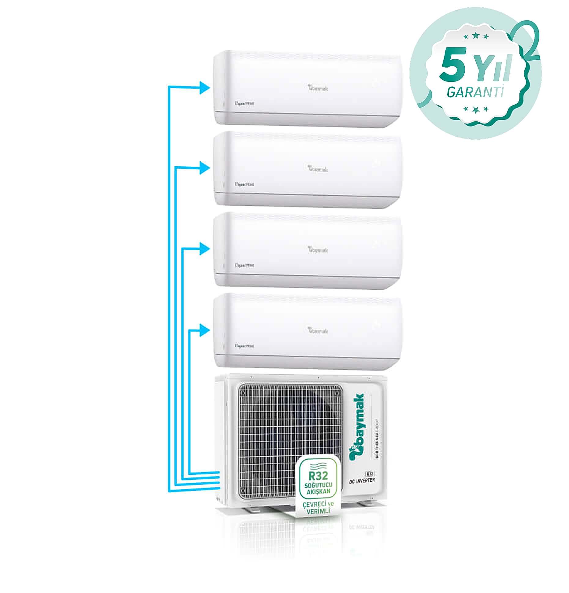 ELEGANT PRIME MULTI DUVAR TİPİ SPLIT KLİMA 1X4