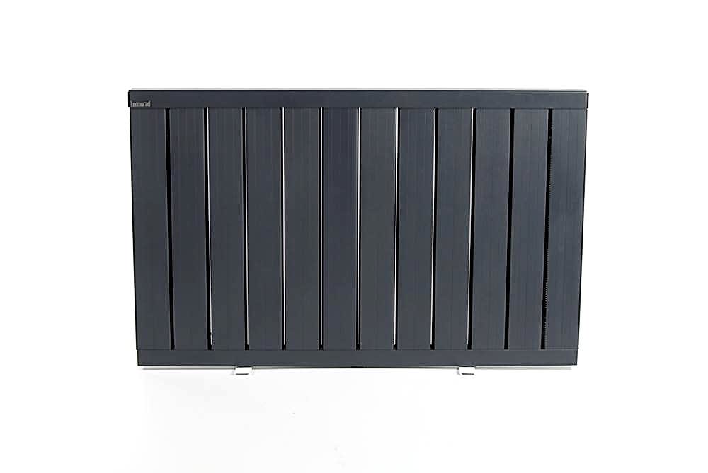 Termorad Aleos 7015 TEX 60×98 Alüminyum Panel Radyatör – Dokulu Mat Koyu Gri Modern Tasarım