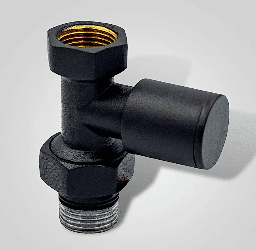 Antrasit Düz Radyatör Vanası 