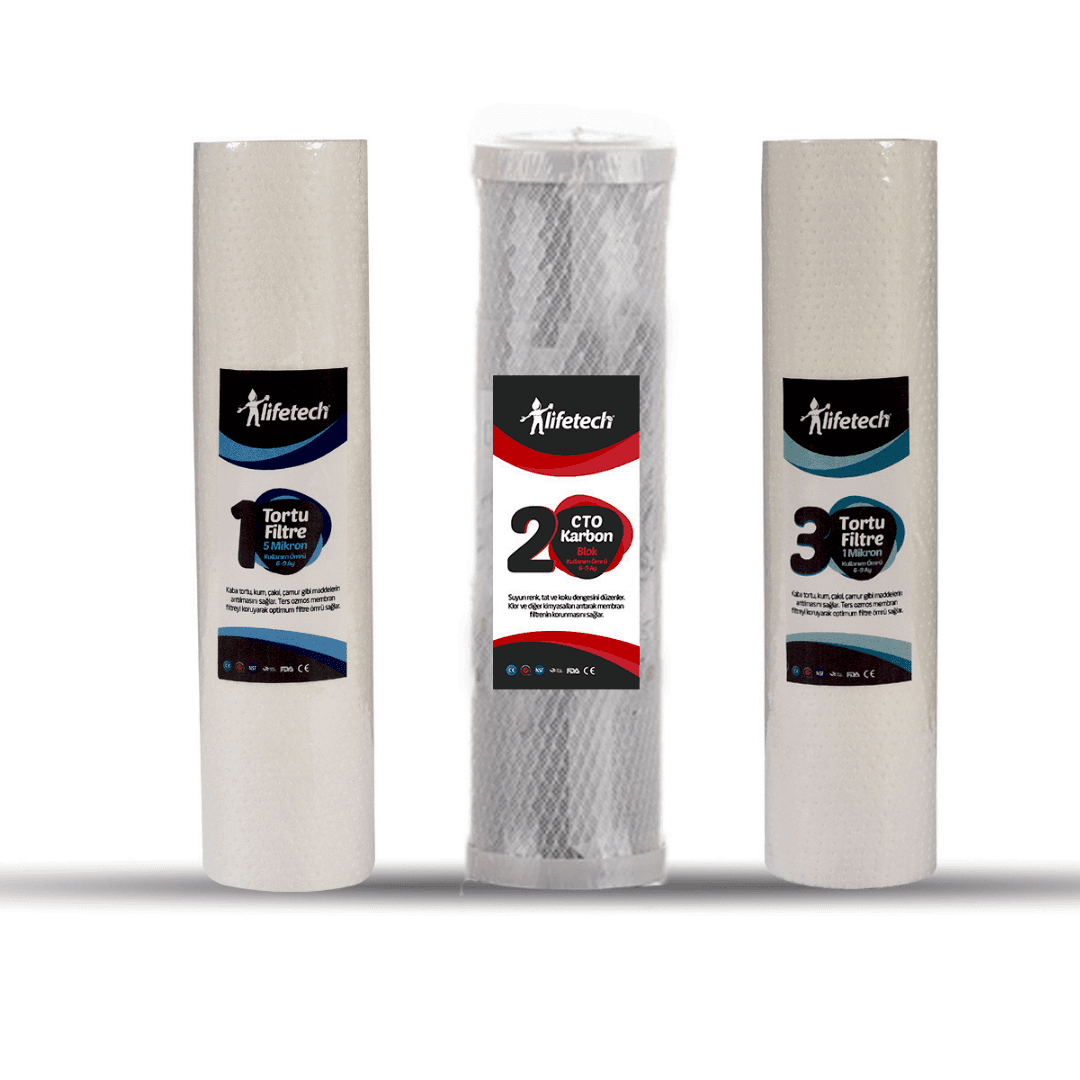 Lifetech 3 Aşama Açık Kasa Filtre Seti