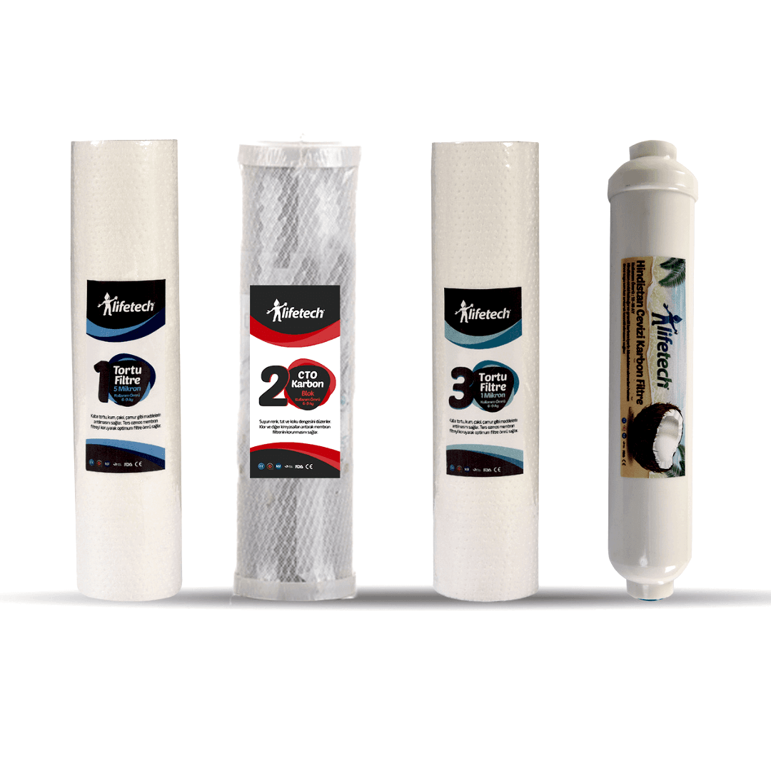 Lifetech 4 Aşama Açık Kasa Filtre Seti